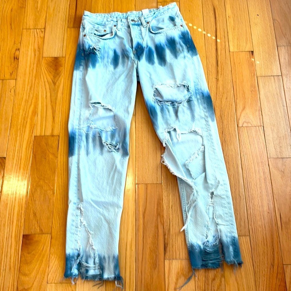 & Denim Boyfriend Distressed Jeans Women's Size 25